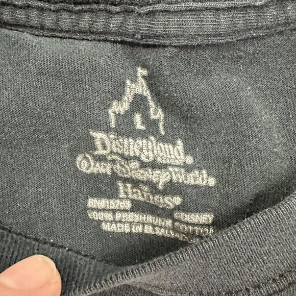 Mickey Mouse Confetti T Shirt Size L Cotton Walt Disney World Disneyland Black - Picture 4 of 7